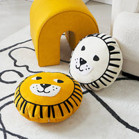 HKM-868627 Modern Minimalist Lion Pillow Cover - Animal Head Design, 45 x 45 cm, Available in Yellow, White, and Slender Dog Styles
