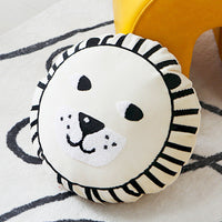 HKM-868627 Modern Minimalist Lion Pillow Cover - Animal Head Design, 45 x 45 cm, Available in Yellow, White, and Slender Dog Styles