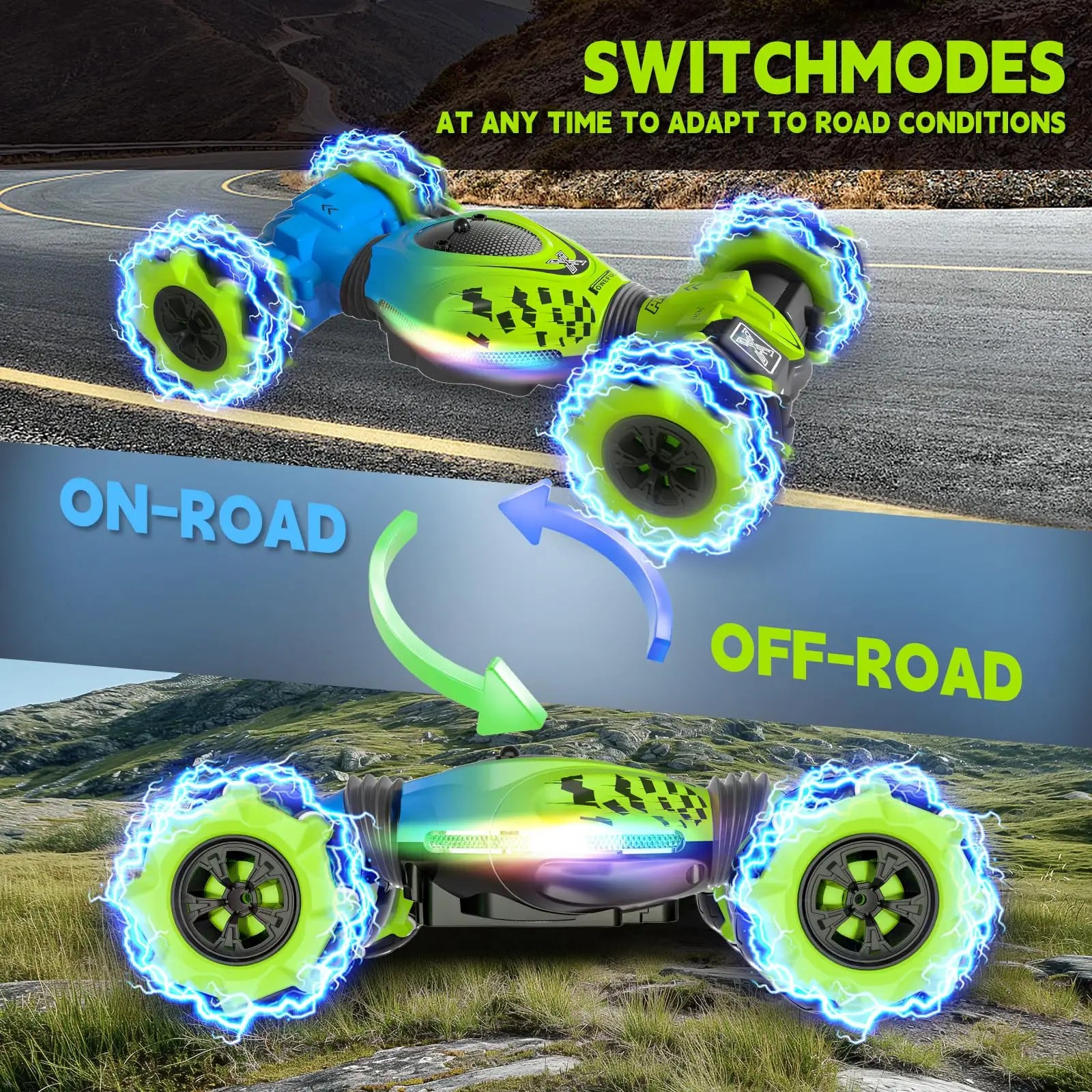 HKM-868691 4WD Stunt Drift Remote Control Car with Sensor, High-Speed Indoor-Outdoor Vehicle for Ages 2-13