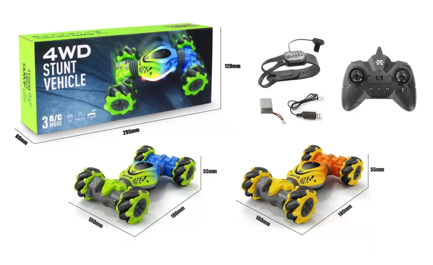 HKM-868691 4WD Stunt Drift Remote Control Car with Sensor, High-Speed Indoor-Outdoor Vehicle for Ages 2-13