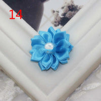 HKM-868755 Handmade Pearl Flower Hair Accessories for Girls - Soft Knitted Fabric, Colorful and Comfortable Headwear