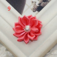 HKM-868755 Handmade Pearl Flower Hair Accessories for Girls - Soft Knitted Fabric, Colorful and Comfortable Headwear