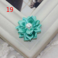 HKM-868755 Handmade Pearl Flower Hair Accessories for Girls - Soft Knitted Fabric, Colorful and Comfortable Headwear