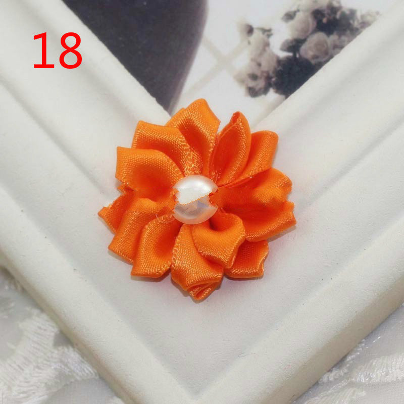 HKM-868755 Handmade Pearl Flower Hair Accessories for Girls - Soft Knitted Fabric, Colorful and Comfortable Headwear