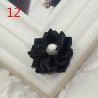 HKM-868755 Handmade Pearl Flower Hair Accessories for Girls - Soft Knitted Fabric, Colorful and Comfortable Headwear