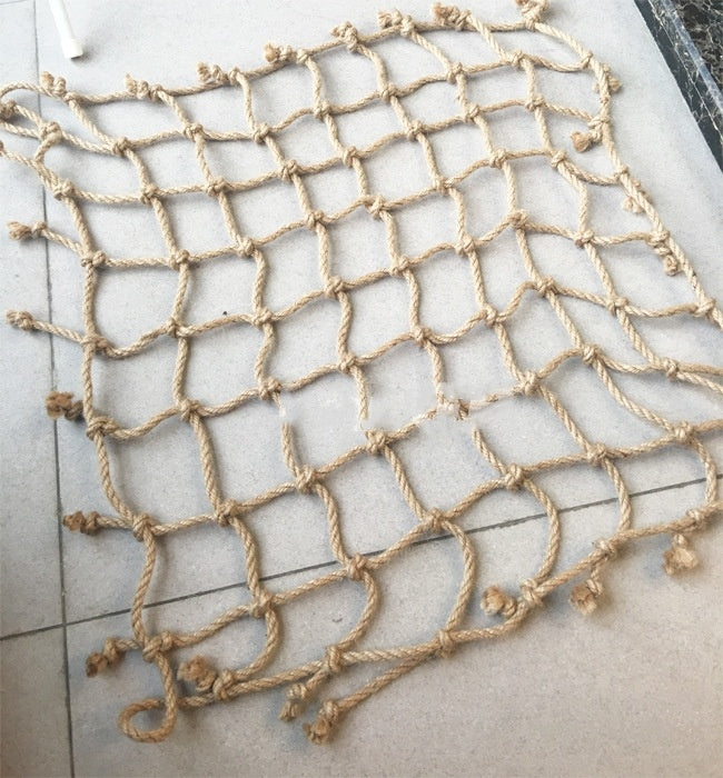 HKM-868819 Hemp Rope Climbing Net for Birds - Durable Linen Toy, 40x40cm & 60x60cm Options