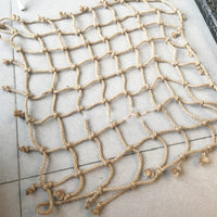 HKM-868819 Hemp Rope Climbing Net for Birds - Durable Linen Toy, 40x40cm & 60x60cm Options