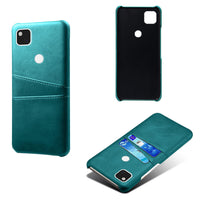 HKM-868819 Pixel 4A Compatible Double Card Protection Leather Phone Case in Various Colors