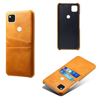 HKM-868819 Pixel 4A Compatible Double Card Protection Leather Phone Case in Various Colors