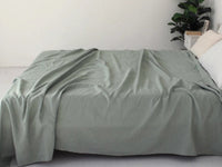 HKM-868883 Cotton and Linen Blend Pure Linen Quilt Cover and Bed Sheet Set in Multiple Colors