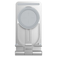 HKM-868947 Universal Wireless Charging Stand - Aluminum Alloy, Simple Style, Silver and Gray Finish