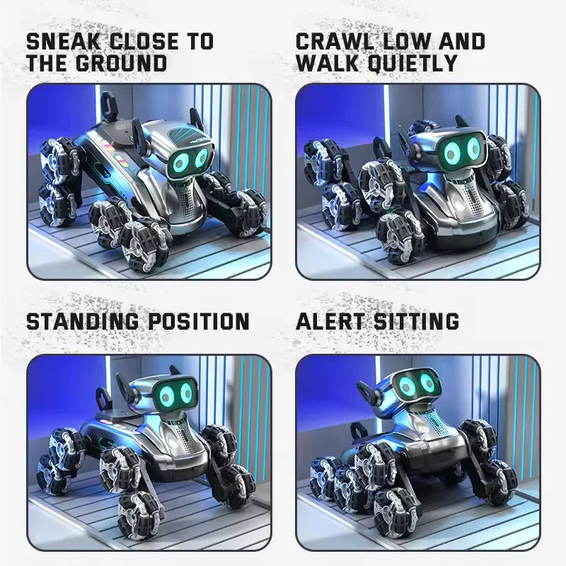 HKM-869139 Eight-Wheel Remote-Controlled Stunt Car with Smart Sensing, 360° Rotation, Lights, and Music for Kids