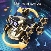 HKM-869139 Eight-Wheel Remote-Controlled Stunt Car with Smart Sensing, 360° Rotation, Lights, and Music for Kids