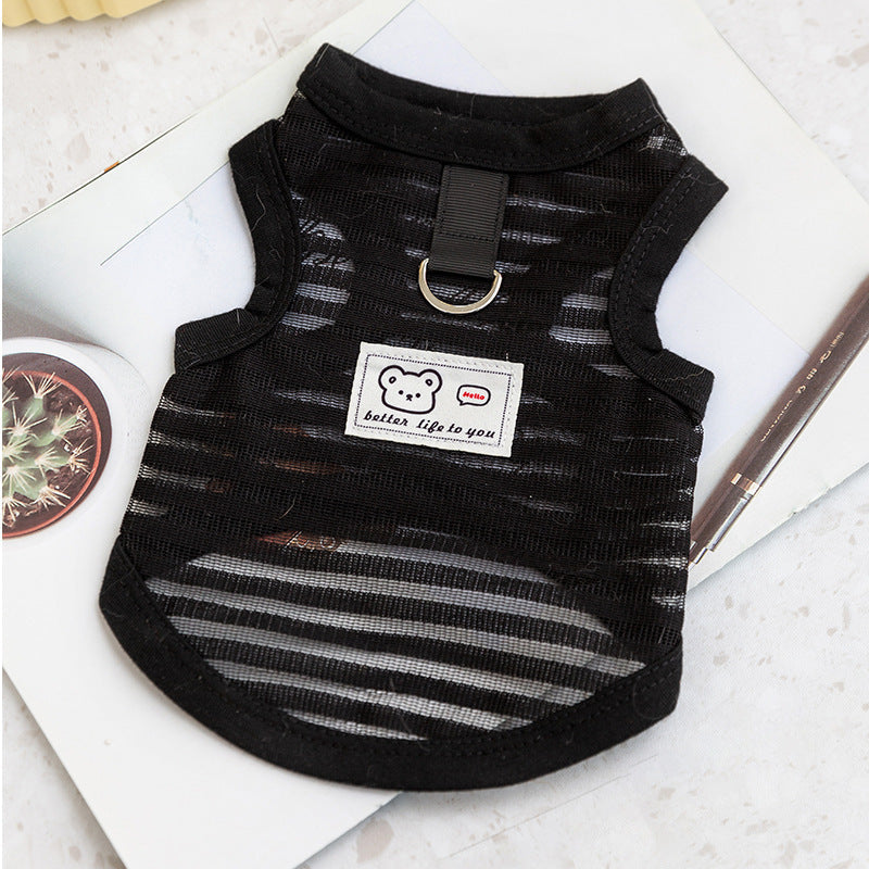 HKM-869139 Non-Stuffy Two-Legged Coat for Pets in Oli Pink and Leo Black - Multiple Sizes Available