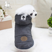 HKM-869203 Cotton-Padded Two-Leg Pet Clothing in Dark Blue, Dark Gray, and Black - Sizes S to XXL