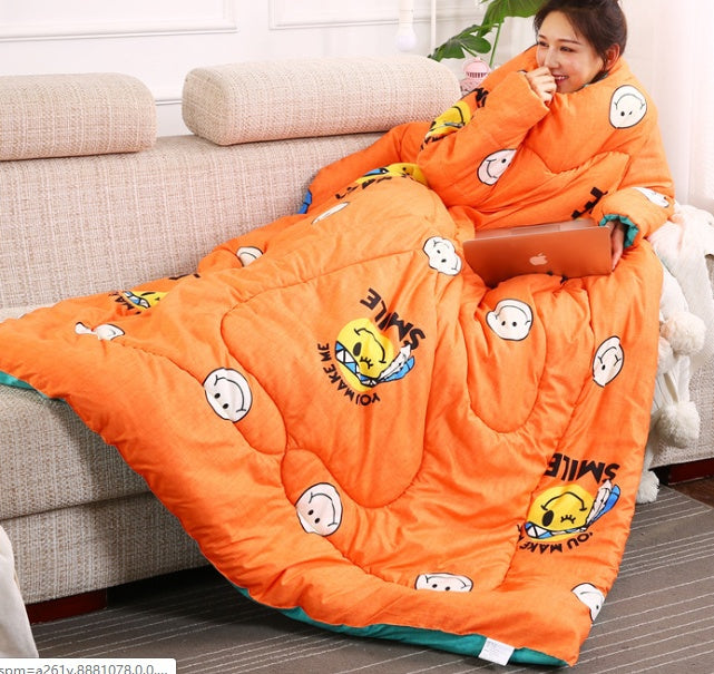 HKM-869203 Floral Pattern Warm Quilt Made with Chemical Fiber and Acetate Fabric