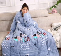 HKM-869203 Floral Pattern Warm Quilt Made with Chemical Fiber and Acetate Fabric