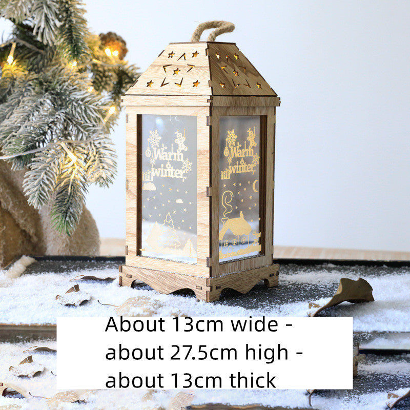 HKM-869331 Wooden Christmas Countdown Calendar in Red and Green - 37x32x6cm