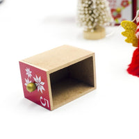 HKM-869331 Wooden Christmas Countdown Calendar in Red and Green - 37x32x6cm