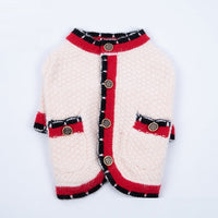 HKM-869459 Bejirog Classic Wool Cardigan for Pets in Blue and Pink - Sizes XS to 3XL