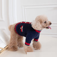 HKM-869459 Bejirog Classic Wool Cardigan for Pets in Blue and Pink - Sizes XS to 3XL