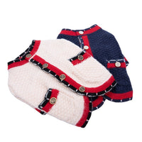 HKM-869459 Bejirog Classic Wool Cardigan for Pets in Blue and Pink - Sizes XS to 3XL