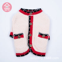 HKM-869459 Bejirog Classic Wool Cardigan for Pets in Blue and Pink - Sizes XS to 3XL