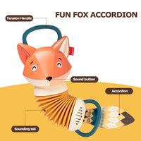 HKM-869459 Fox Shape Accordion Toy for Infants - Musical Instrument with Multiple Sound Effects and Educational Features