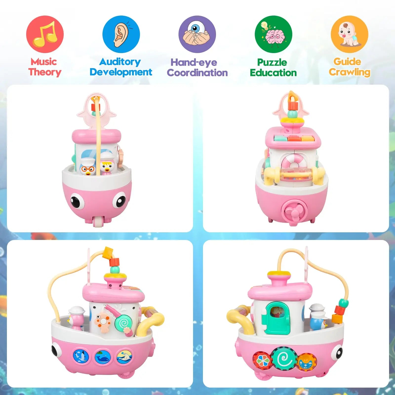 9-in-1 Musical Baby Blocks Educational Toy for Early Learning and Development