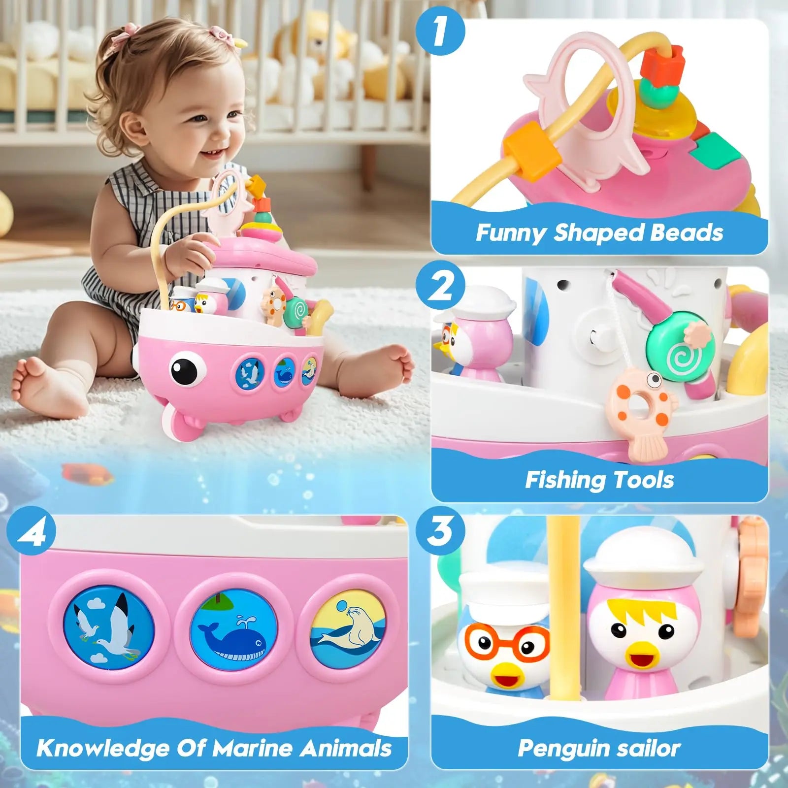 9-in-1 Musical Baby Blocks Educational Toy for Early Learning and Development