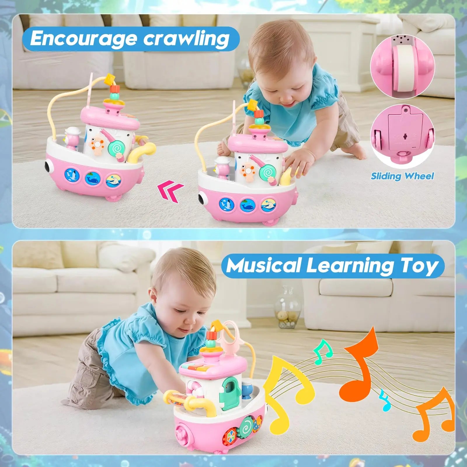 9-in-1 Musical Baby Blocks Educational Toy for Early Learning and Development
