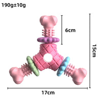 HKM-869523 Triangle TPR Chew and Teeth Cleaning Dog Toy in Various Colors