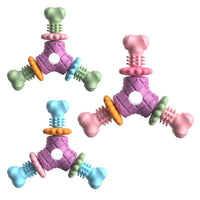 HKM-869523 Triangle TPR Chew and Teeth Cleaning Dog Toy in Various Colors