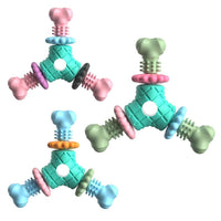 HKM-869523 Triangle TPR Chew and Teeth Cleaning Dog Toy in Various Colors
