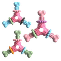 HKM-869523 Triangle TPR Chew and Teeth Cleaning Dog Toy in Various Colors