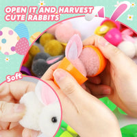 HKM-869715 Cute Soft Bunny Toy 24 Piece Set for Easter Decorations, Party Ornaments, and Surprise Eggs