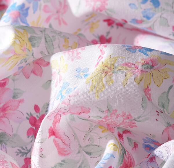 HKM-869715 Orchid Printed 60 Count Cotton Fabric - 100% Natural, Soft and Comfortable for DIY Projects