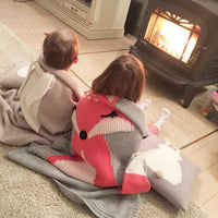 HKM-869715 Three-Dimensional Fox Shaped Baby Blanket - Soft Cotton and Polyester, 73x110cm