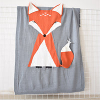 HKM-869715 Three-Dimensional Fox Shaped Baby Blanket - Soft Cotton and Polyester, 73x110cm