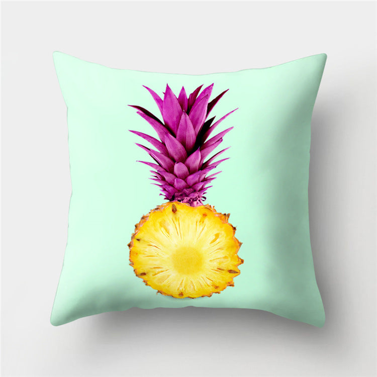 HKM-869779 Peach Velvet Cartoon High-Heeled Pineapple Pillowcase Cover