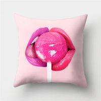 HKM-869779 Peach Velvet Cartoon High-Heeled Pineapple Pillowcase Cover