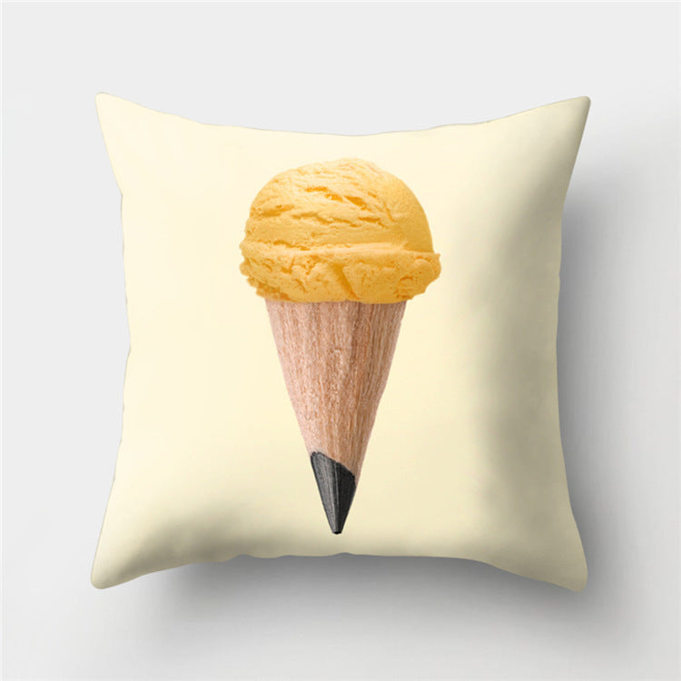 HKM-869779 Peach Velvet Cartoon High-Heeled Pineapple Pillowcase Cover