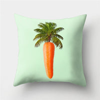 HKM-869779 Peach Velvet Cartoon High-Heeled Pineapple Pillowcase Cover