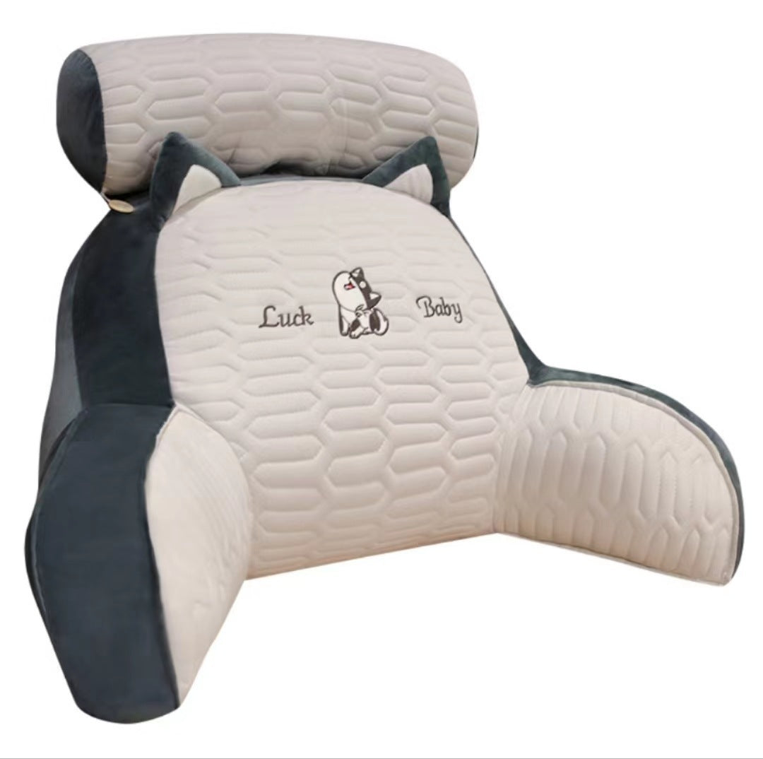 HKM-869843 Cute Animal Ice Silk Latex Lumbar Pillow - Removable Washable, Multiple Designs Available