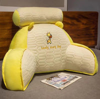 HKM-869843 Cute Animal Ice Silk Latex Lumbar Pillow - Removable Washable, Multiple Designs Available