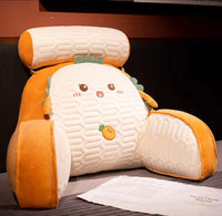 HKM-869843 Cute Animal Ice Silk Latex Lumbar Pillow - Removable Washable, Multiple Designs Available