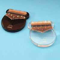 HKM-869843 Transparent Crystal 17-Tone Finger Piano with Accessories and Case