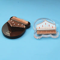 HKM-869843 Transparent Crystal 17-Tone Finger Piano with Accessories and Case