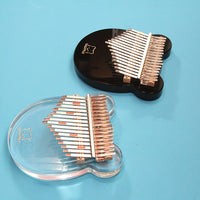 HKM-869843 Transparent Crystal 17-Tone Finger Piano with Accessories and Case