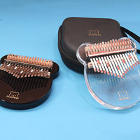 HKM-869843 Transparent Crystal 17-Tone Finger Piano with Accessories and Case